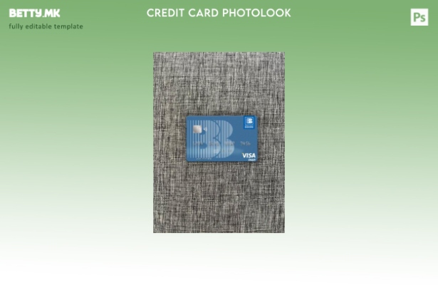 модерен стил Џорџија Основна банка виза дебитна картичка photolook пред шаблон